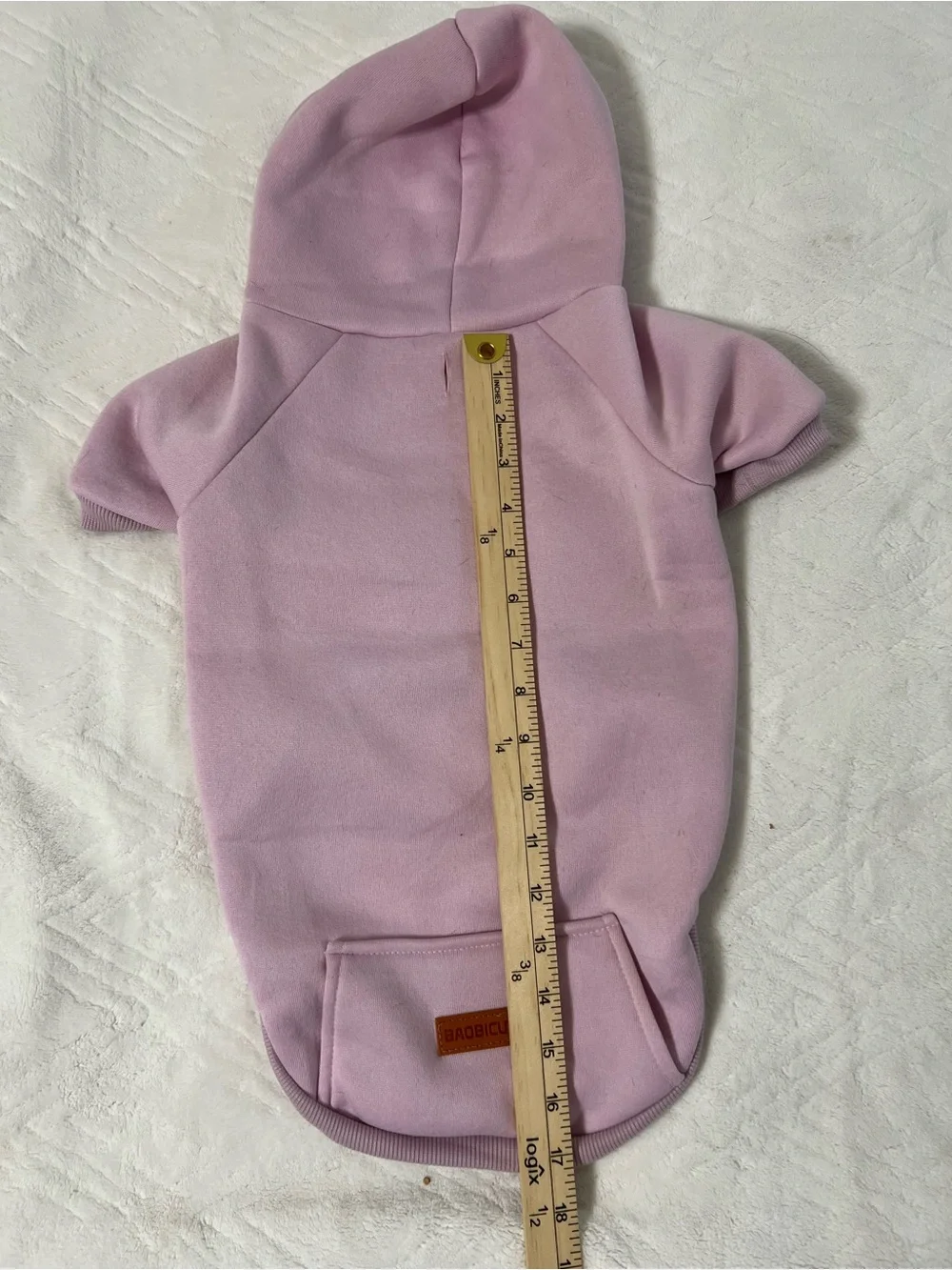 BAOBICUTE Lavender Hooded Dog Sweatshirt with Front Pocket